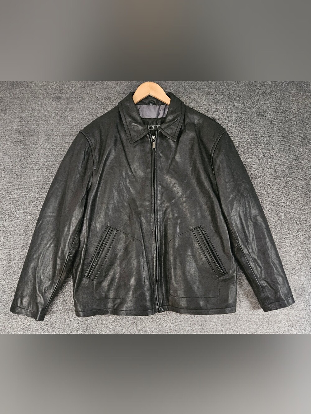 VTG Collezione 90s 100% Leather Bomber Jacket Padded Warmth Retro Indie Size XL